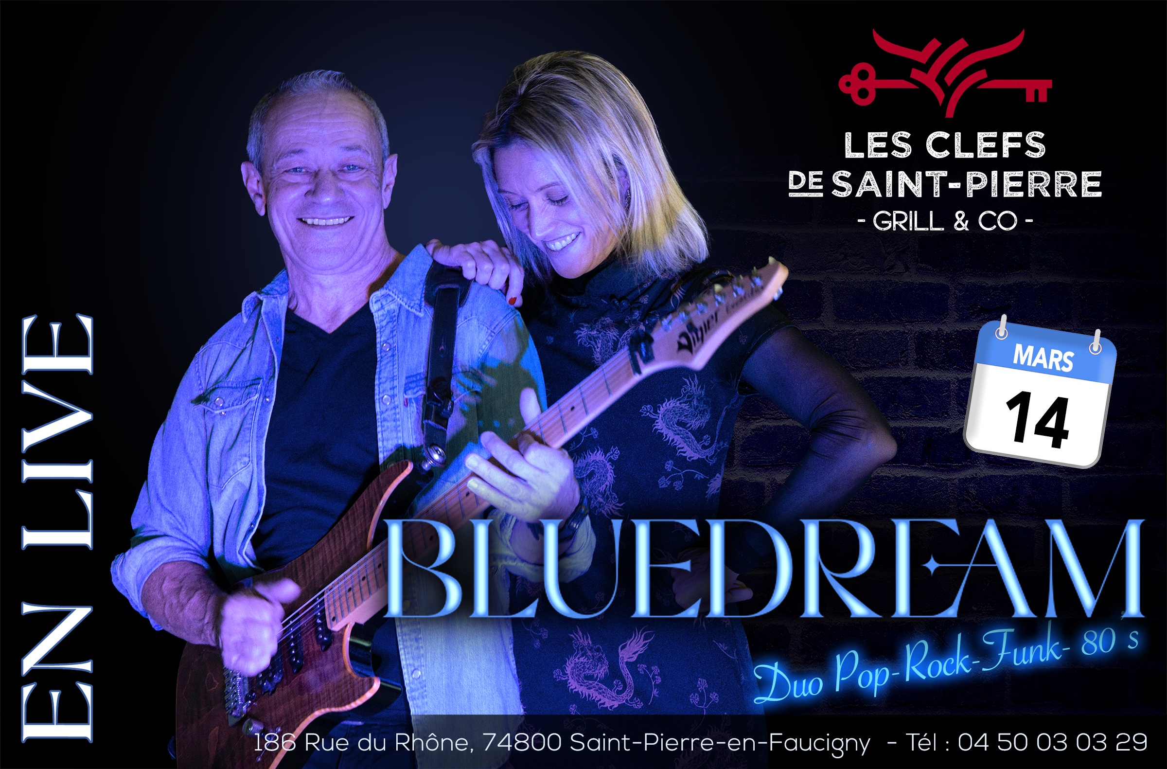En concert le 14 mars aux Cl&eacute;s de Saint-Pierre